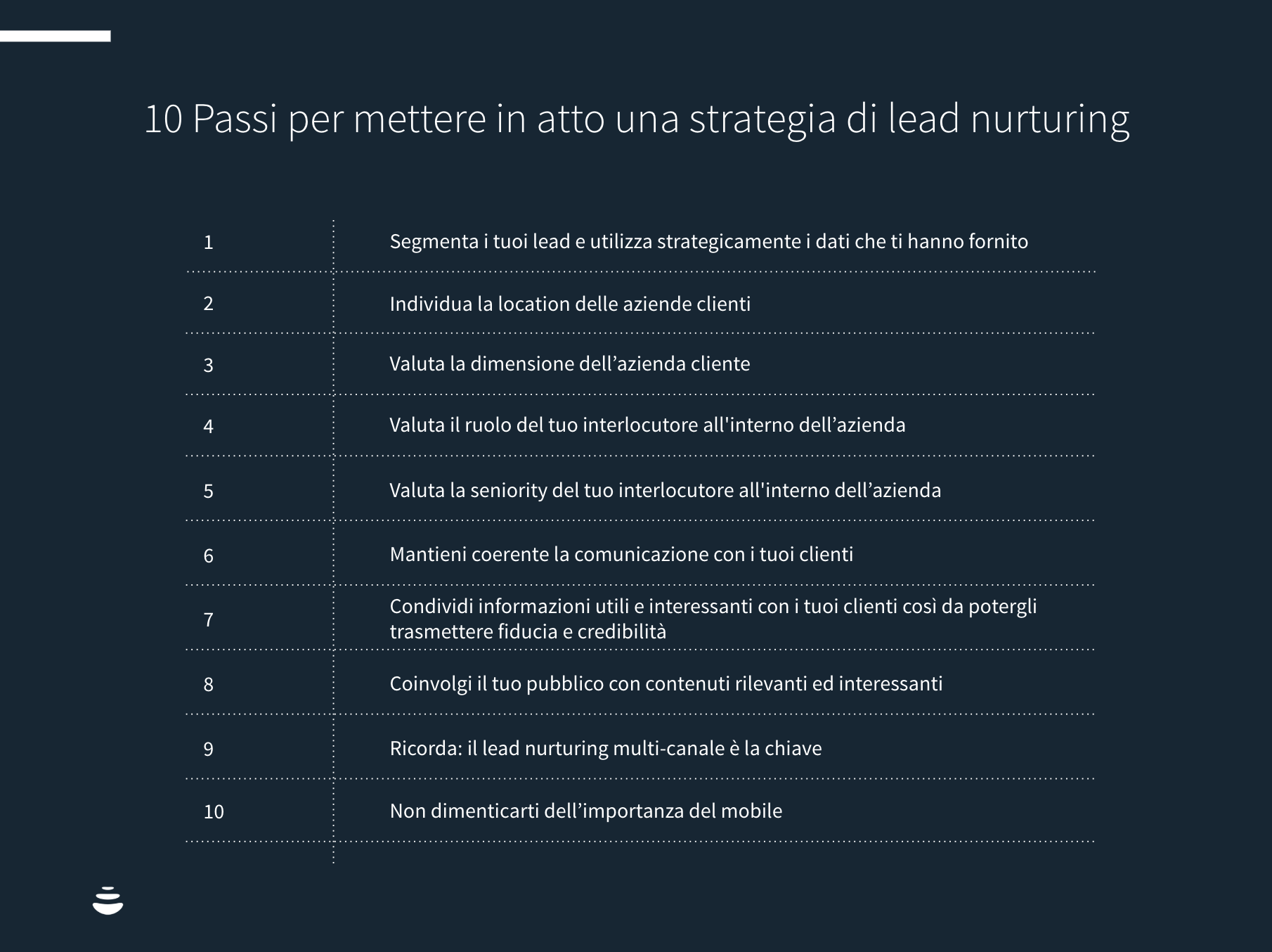 10 Passi per mettere in atto una strategia di lead nurturing